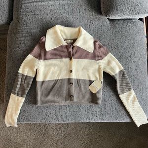 Altar’d State Color Block Striped Sweater